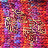 Skeleton leaf earrings