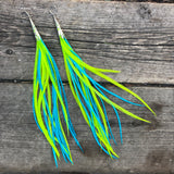 "HoopWest" Lime & Turquoise Earrings