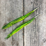 "HoopWest" Green Earrings