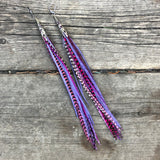 "HoopWest" Pink, Purple & White Earrings