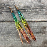 "HoopWest” Grizzly Rainbow Fade Earrings