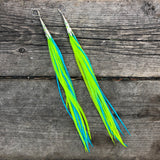 "HoopWest" Lime & Turquoise Earrings