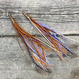 "HoopWest" Natural & Lavender Earrings