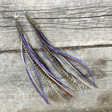 "HoopWest" Natural & Purple Earrings