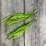 "HoopWest" Green Earrings