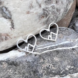 Heart Mountains Stud Earrings