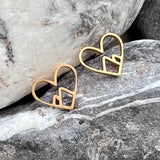 Heart Mountains Stud Earrings