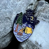 Camping Anatomical Heart Enamel Pin
