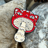 Cat Mushroom Enamel Pin