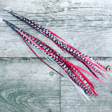 "HoopWest" Red, White & Black Earrings