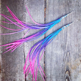 "HoopWest" Blue, Purple & Pink Fade Earrings
