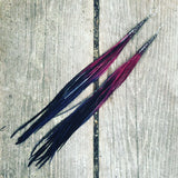 "HoopWest" Burgundy & Black Fade Earrings