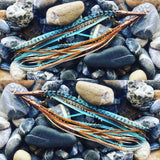"HoopWest" Neutrals & Turquoise Earrings