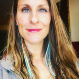 "HoopWest" Neutrals & Turquoise Earrings