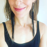 "HoopWest" Black Earrings