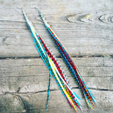 "HoopWest" Red, Blue, Yellow & White Earrings