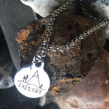 Explore stainless steel necklace