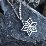 Stainless steel snowflake necklace