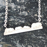 Stainless steel bear family necklace
