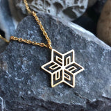 Stainless steel snowflake necklace