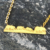 Stainless steel bear family necklace