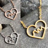 Heart Three Sisters Necklace