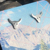 Steer Heads Stud Earrings