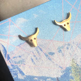 Steer Heads Stud Earrings