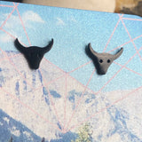 Steer Heads Stud Earrings