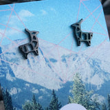Stainless steel llama stud earrings