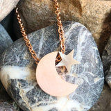 Moon and Star Necklace