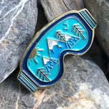 Goggle Mountains Enamel Pin