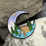 Moon Cabin Enamel Pin