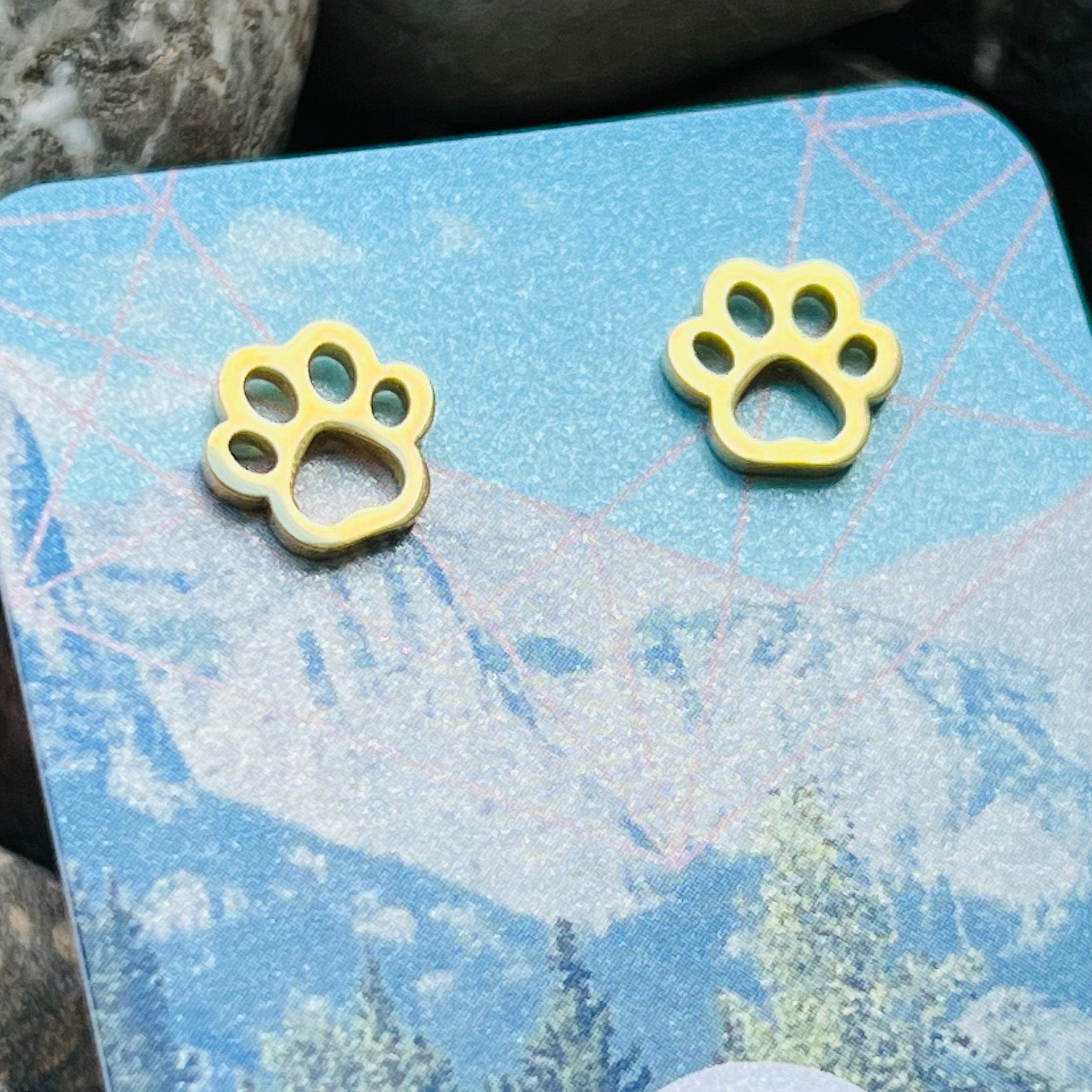 Paw Stud Earrings