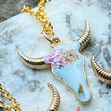 Steer Enamel Stainless Steel Necklace pendant