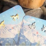 Stainless steel unicorn stud earrings