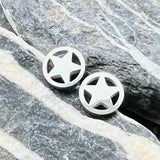 Round Star Stud Earrings