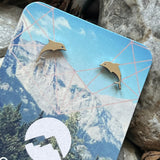 Stainless steel dolphin ocean earrings studs