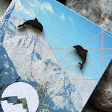 Stainless steel dolphin ocean earrings studs