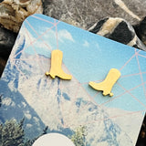 Cowboy Boots Stud Earrings