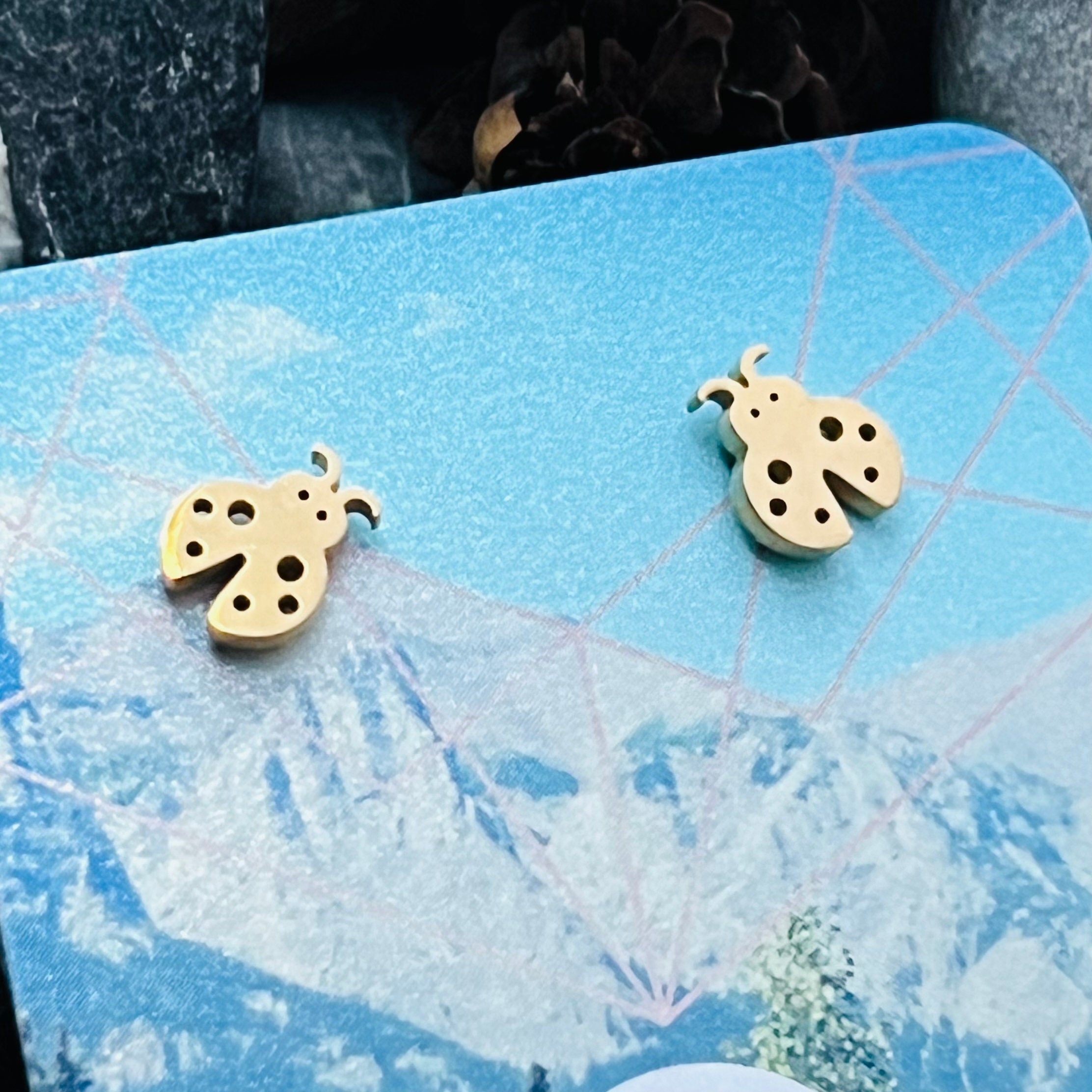 Lady Bugs Stud Earrings