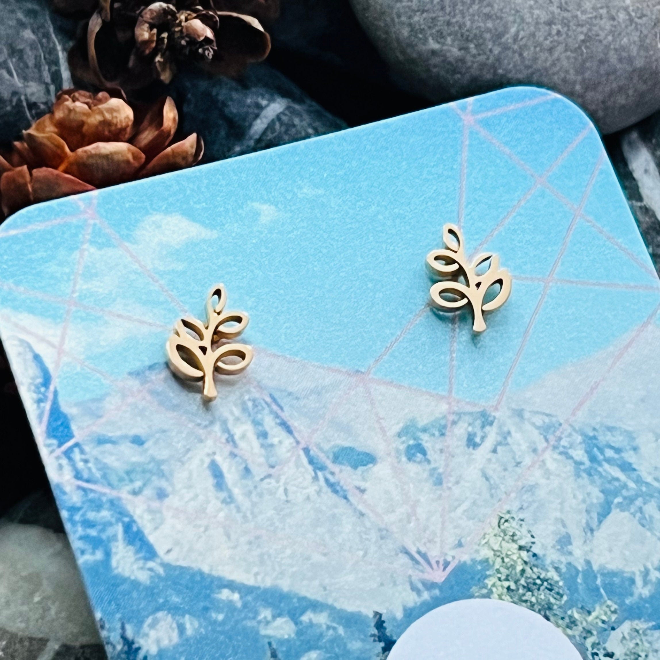 Leaves Stud Earrings