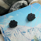 Stainless steel smiling cloud stud earrings