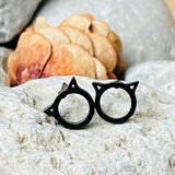 Round Cats Stud Earring