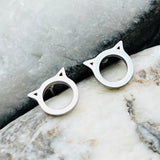 Round Cats Stud Earring