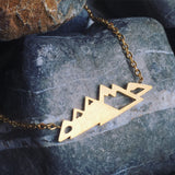 Stainless steel mountain necklace