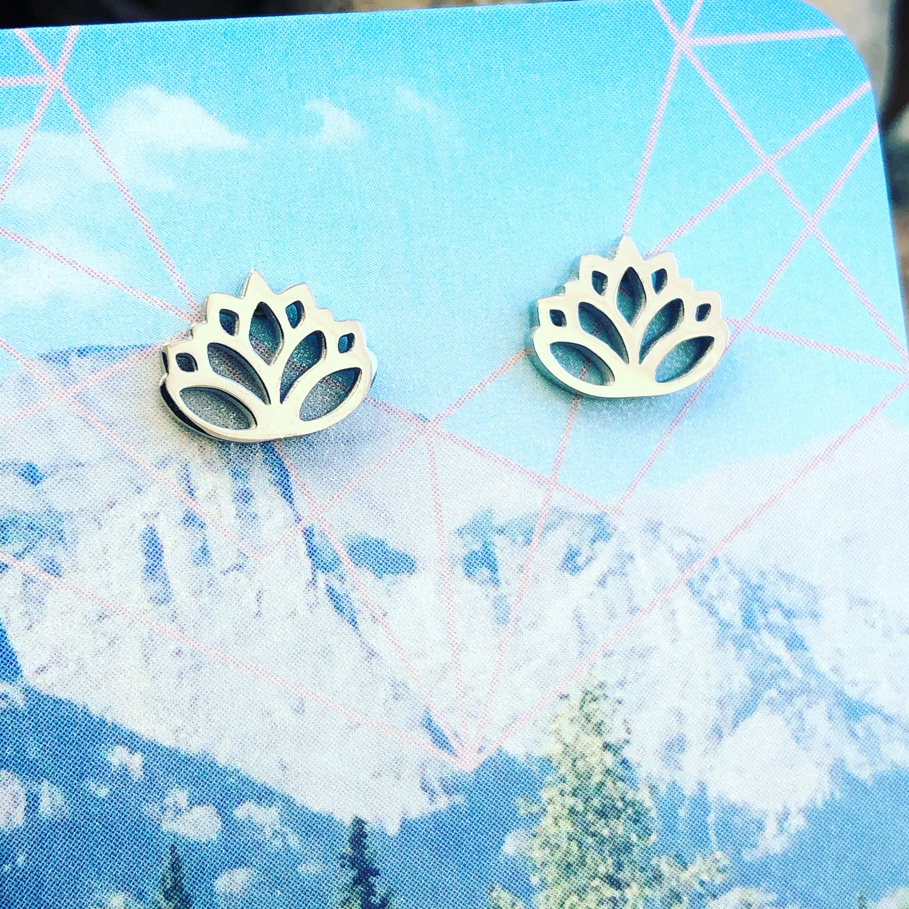 Lotus Stud Earrings
