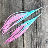 "HoopWest" Pink & Blue Earrings