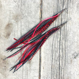 "HoopWest" Black & Red Earrings