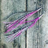 "HoopWest" Black, White & Hot Pink Earrings